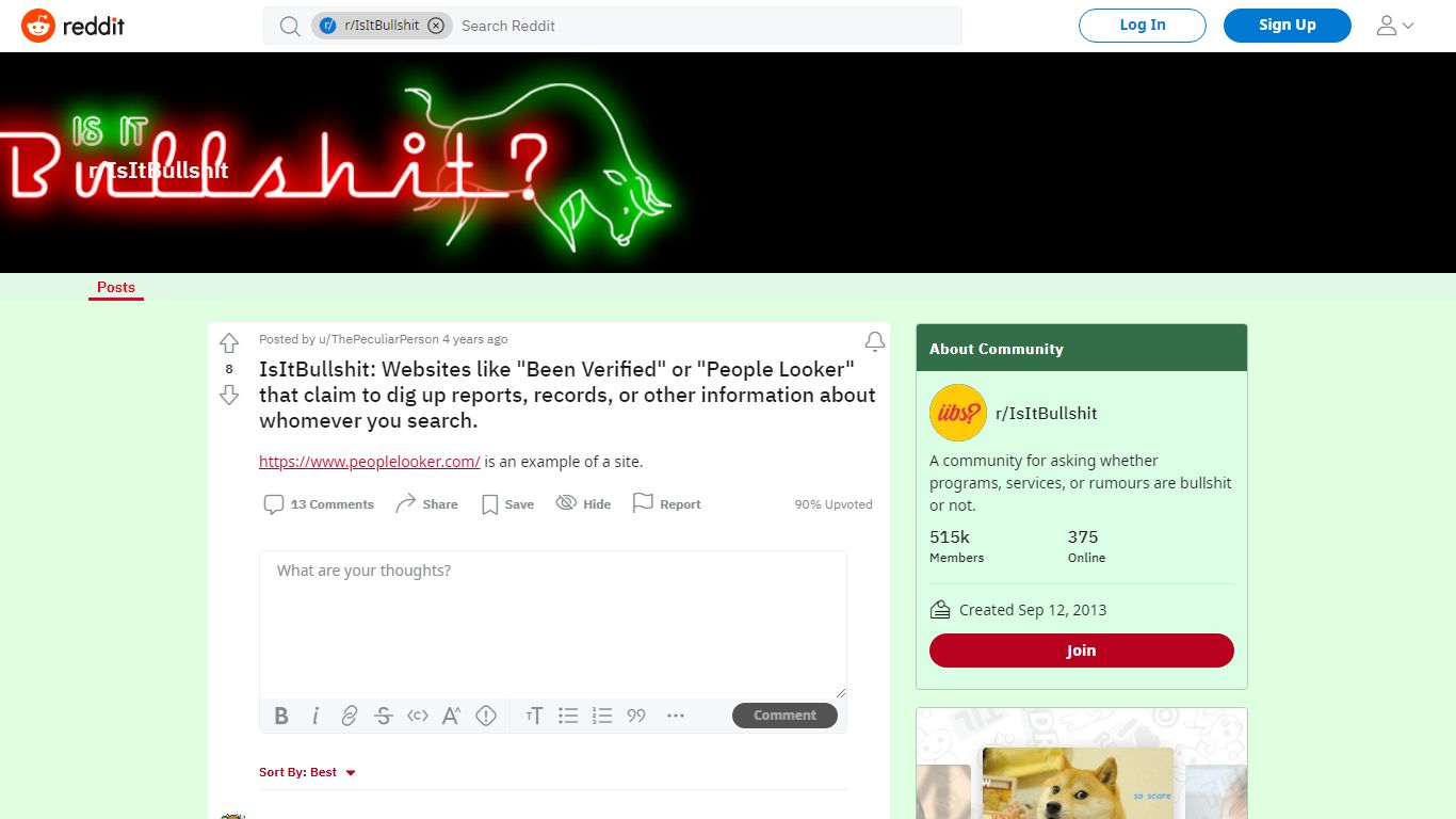IsItBullshit: Websites like "Been Verified" or "People Looker" that ...